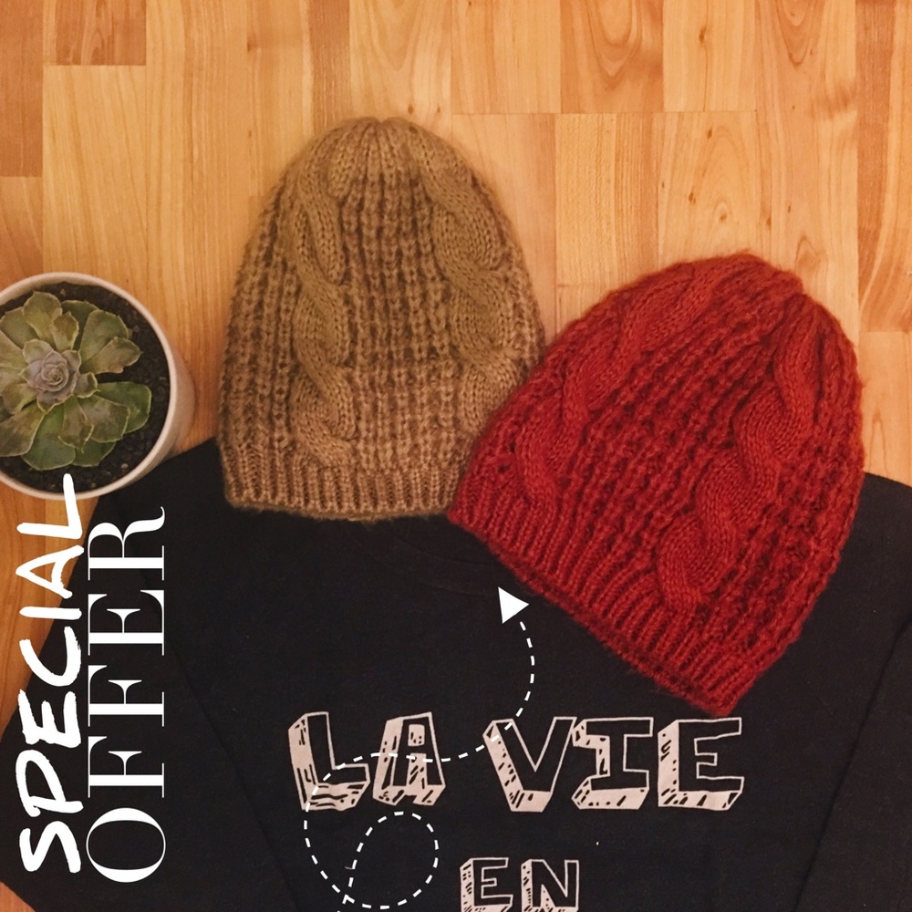 F21- Knit Beanie Bundle